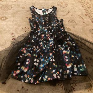 DIVIDED by H&M Tulle & Bokeh Lights Patterned Party Dress, A-LINE